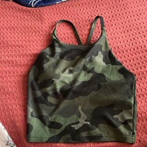 Camo sports bra tank top